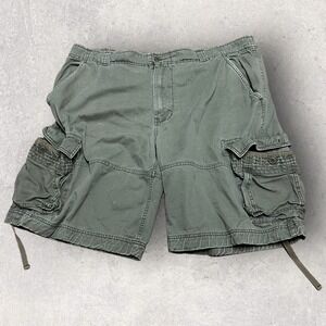 Vintage Paratrooper Cargo Shorts Men 42‎ Green 10" Utility Hiking Military Heavy
